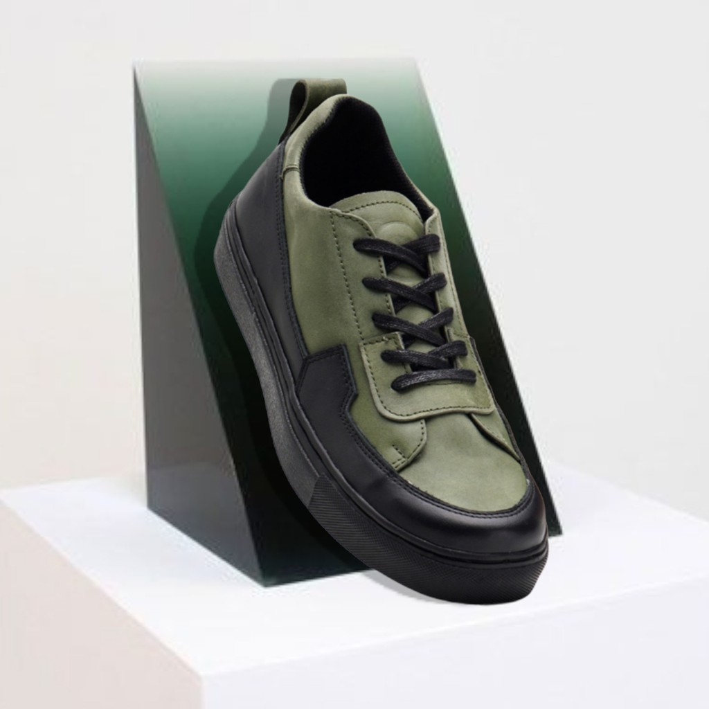 Frederik Green | Sepatu Sneakers Kulit Asli Vintage Casual Pria Kasual Footwear Ori | FORIND Greata