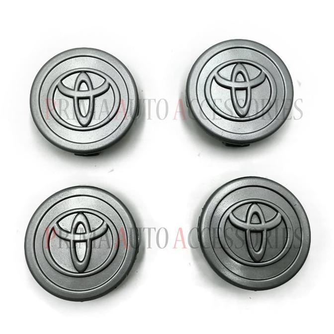 Dop Roda / Tutup Velg Mobil Toyota Inova - Diameter 5,5cm - Silver .