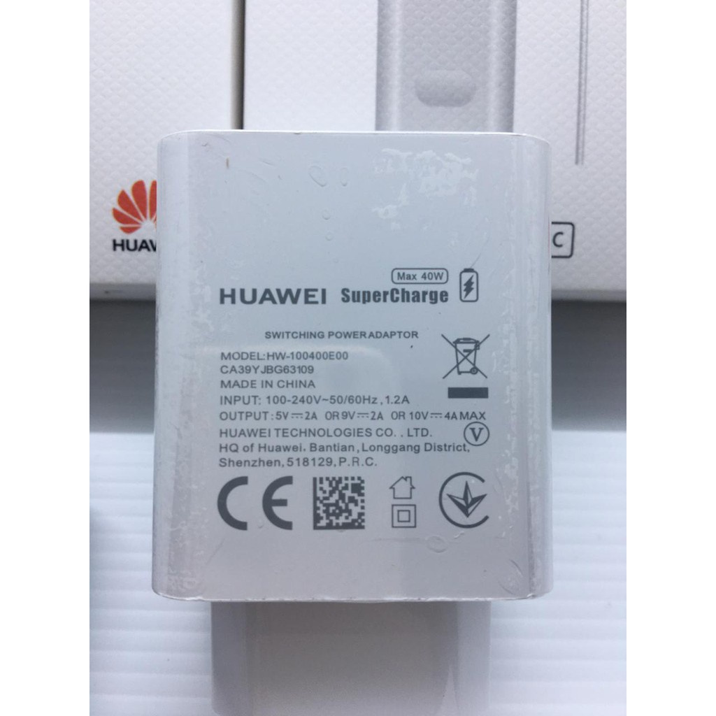 Charger Huawei Nova 5T USB Type-C SuperCharge Fast Charging 66W 40W HW-100400E00 Original P30 P30 PRO P4 ,  66 WATT