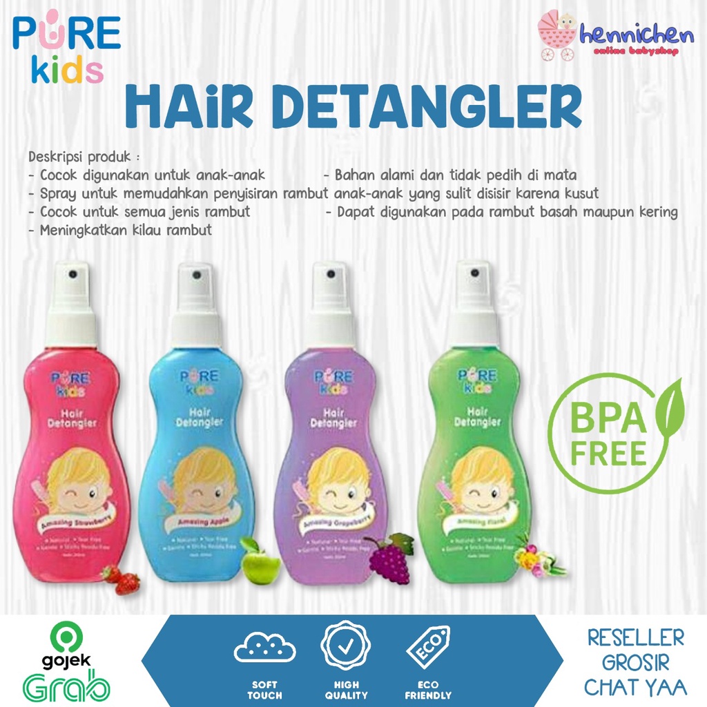 Pure BB Baby &amp; Kids hair detangler pure baby 200 ml