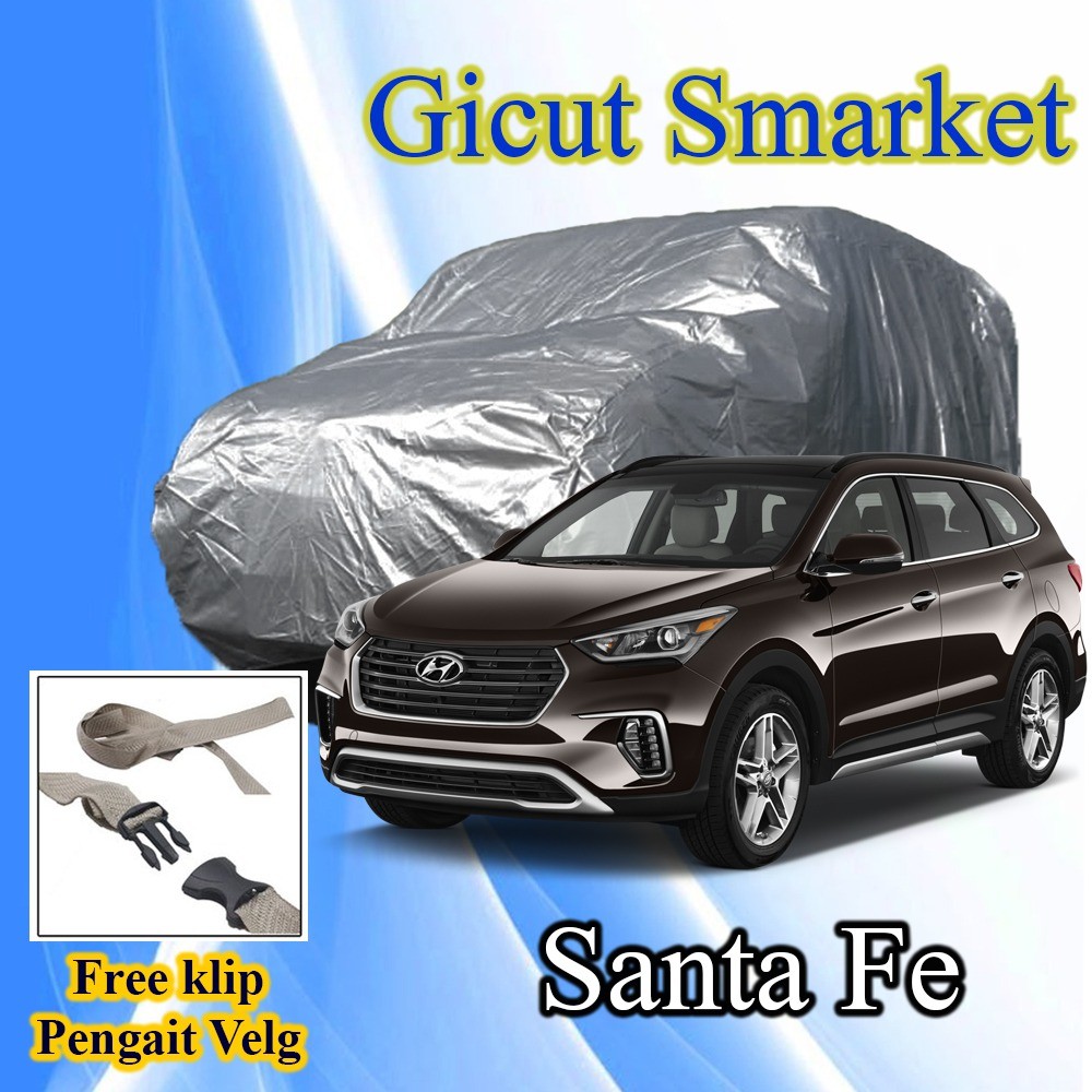 selimut sarung cover body mobil hyundai santa fe free pengikat ban