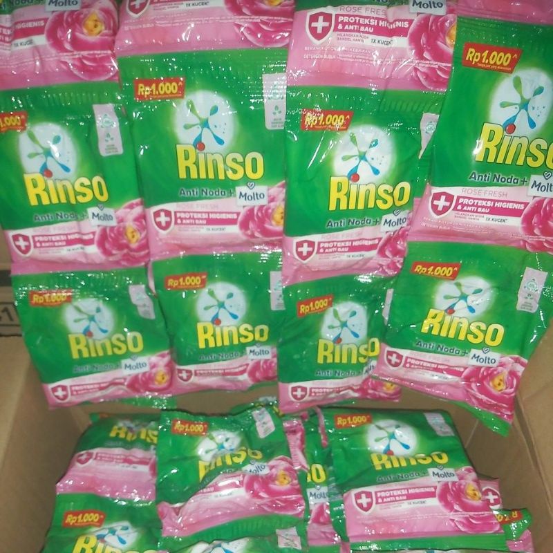 Rinso detergen bubuk 1renceng isi 6sachet