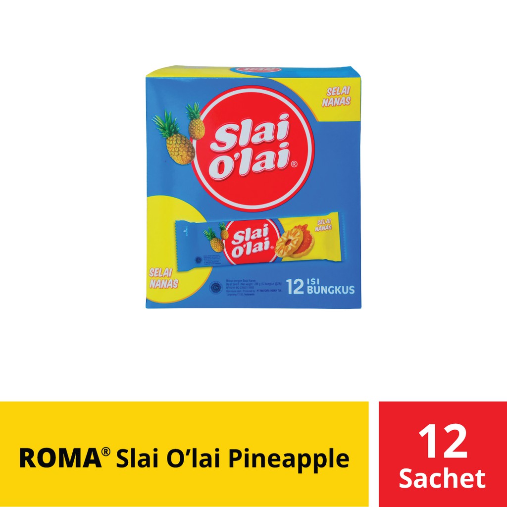 

Roma Slai O'Lai Pineapple 12 sachet berat 24 gr