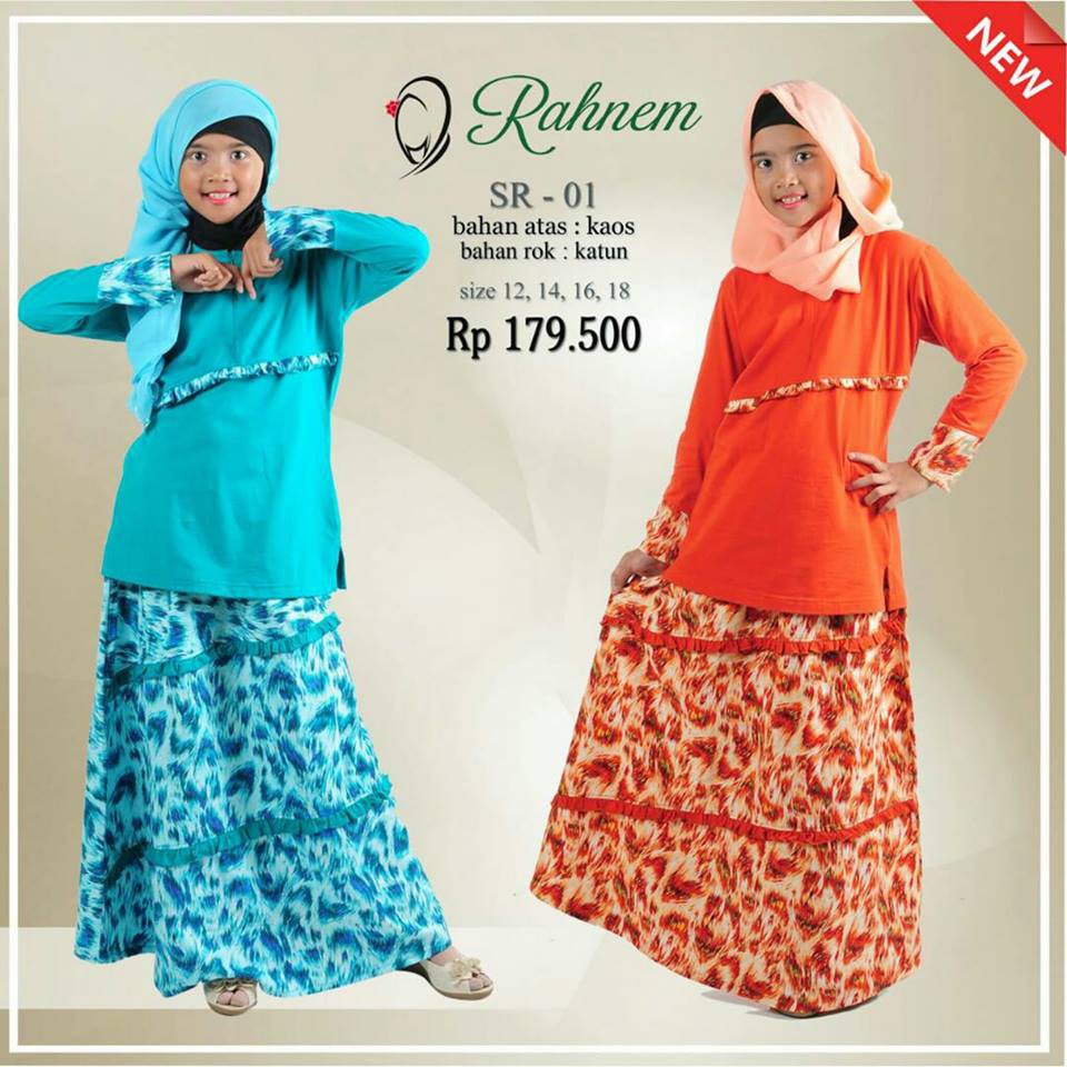 BAJU  MUSLIM ANAK PEREMPUAN / RAHNEM SR - 01 / FASHION MUSLIM