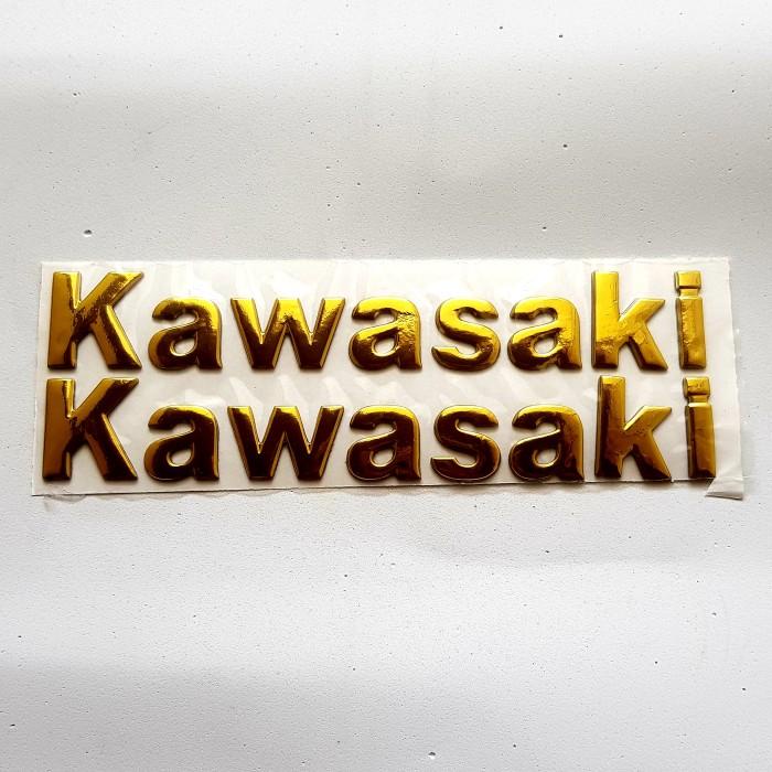 Emblem Stiker Emblem 2Pcs Sticker 3D Logo Kawasaki Timbul Import Buat Ninja
