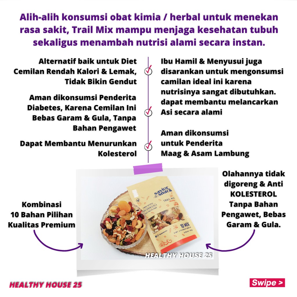 Savior Snack Cemilan Diet Topping Oatmeal Untuk Sarapan Makanan Sehat Untuk Diet Tidak Bikin Gendut