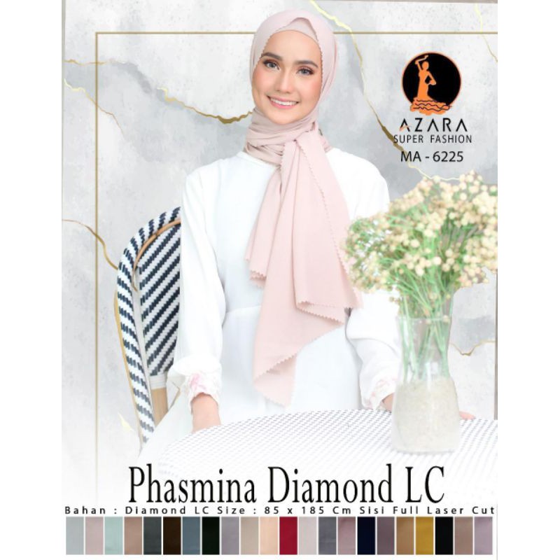 MURAH GROSIR ISI 10 PCS Pasmina lasercut Diamond Azara pasmina lc crepe pashmina JILBAB HIJAB