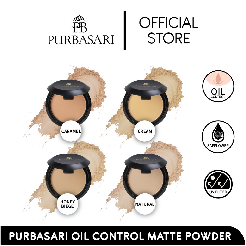 Purbasari Oil Control Matte Powder 12 gr / Purbasari Matte Powder / Purbasari Hydra Series