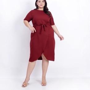 [ZW. 844] BAJU DRESS WANITA JUMBO BIGSIZE LD 120cm BAJU PESTA KERJA KANTOR 031 PLUS OVER SIZE XXL XX