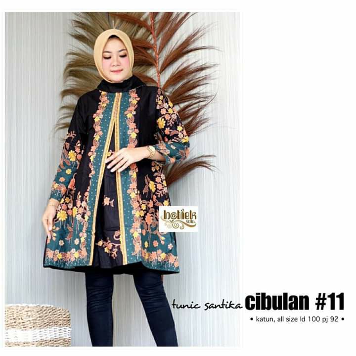 TUNIK BATIK TERLARIS Grosir laris GENES JELITA TUNIC NAVBOR YELBOR WHITBOR CREAMBOR