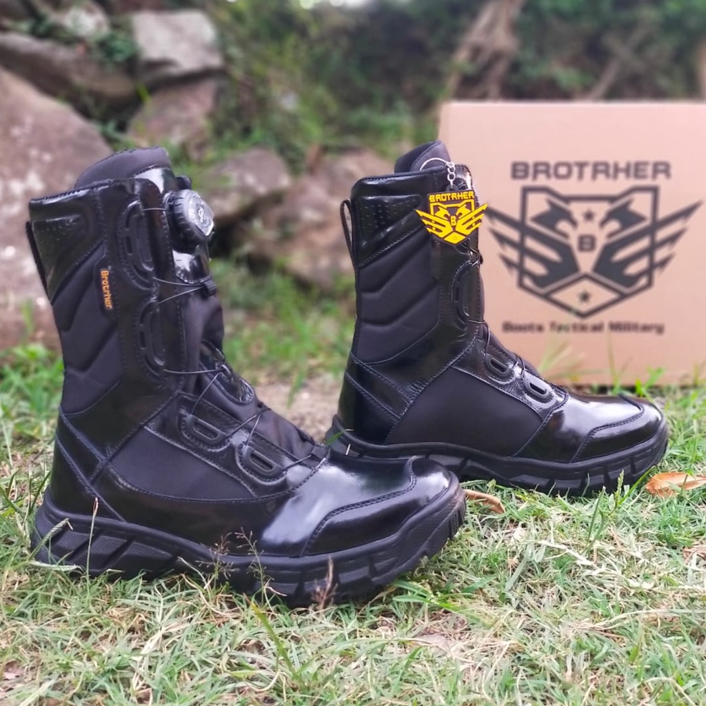 SEPATU PDL TALI PUTAR BROTRHER MODEL TERBARU KULIT SAPI ASLI SEPATU PDL DINAS LAPANGAN TNI POLRI