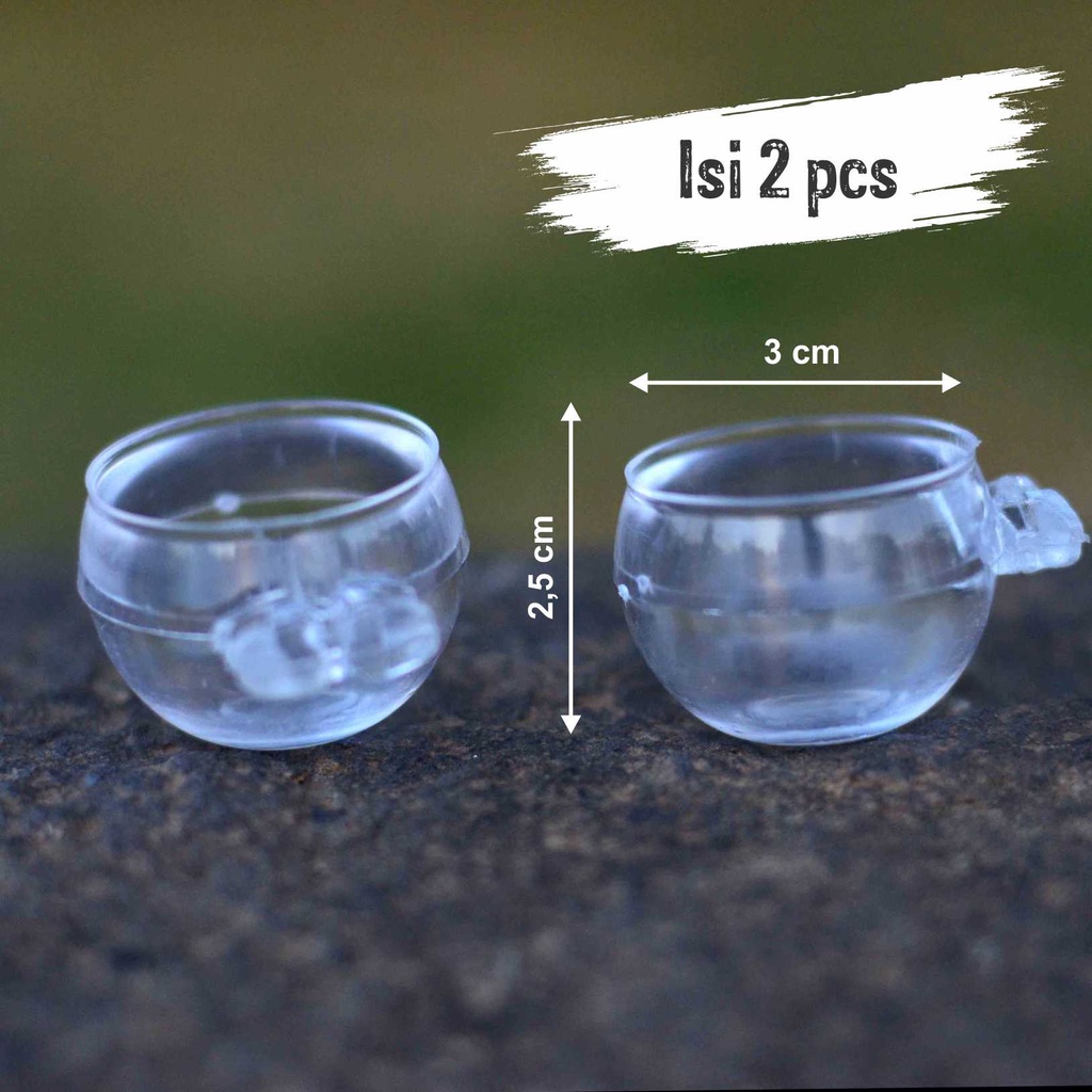 Cepuk Pakan Plastik untuk Nektar Konin Sogon Pleci Kolibri dan burung kecil