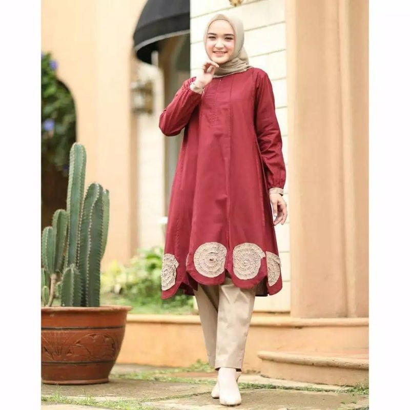 Ainun one set setelan muslim fashion remaja