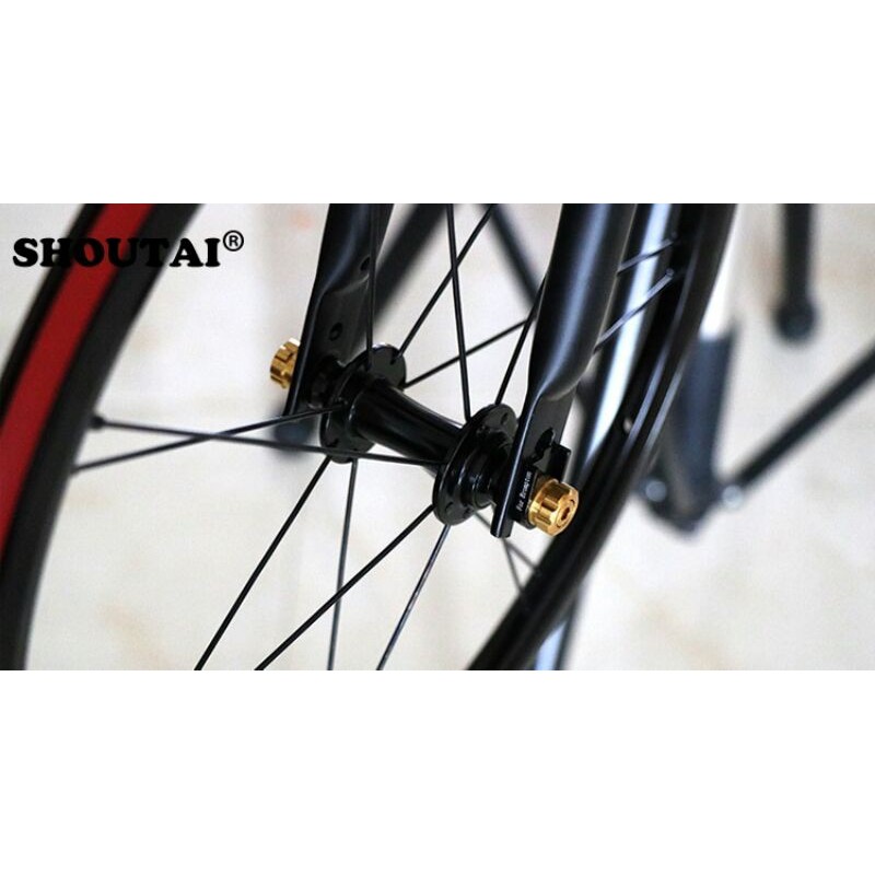 Quick realese QR titanium brompton hub depan 74mm ultralight TC4