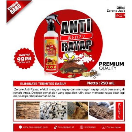 Anti Rayap Zerone Pembasmi Rayap Kayu Kertas Tanah Serangga Kecoa Semut Super Ampuh Original