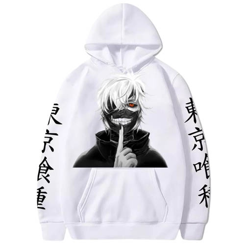 Jaket Hoodie Anime Tokyo Ghoul Kaneki / Sweater Anime Jepang Tokyo Ghoul Fullprint terbaru