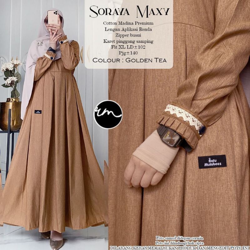 Soraya Casual Maxy Original by Ratu | Gamis Ratu Mulabees Ori Terbaru | Gamis Ratu | Ratu Mulabees |