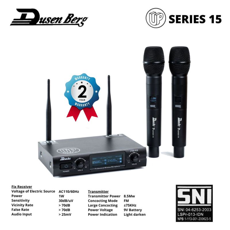 Microphone Wireless DUSENBERG 15 Series 2 Handheld SNI Original