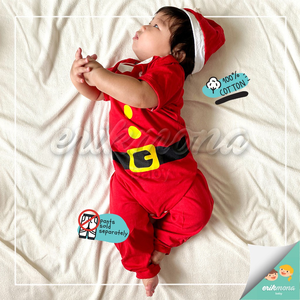 baju bayi jumper bayi karakter model santa lucu murah