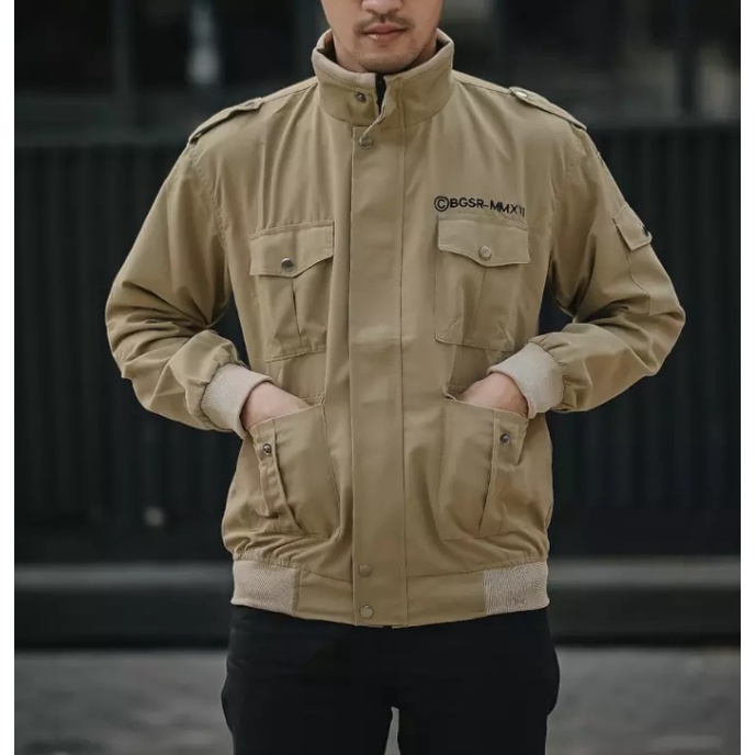 Jaket Bomber Pria Terbaru 2022/ Jaket Pria Keren Bahan Baby Kanvas Tebal - Bisa Bayar Ditempat (COD)