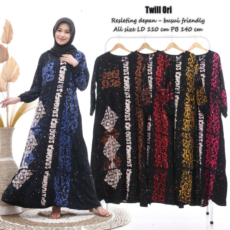 gamis twill ory bahan bagus