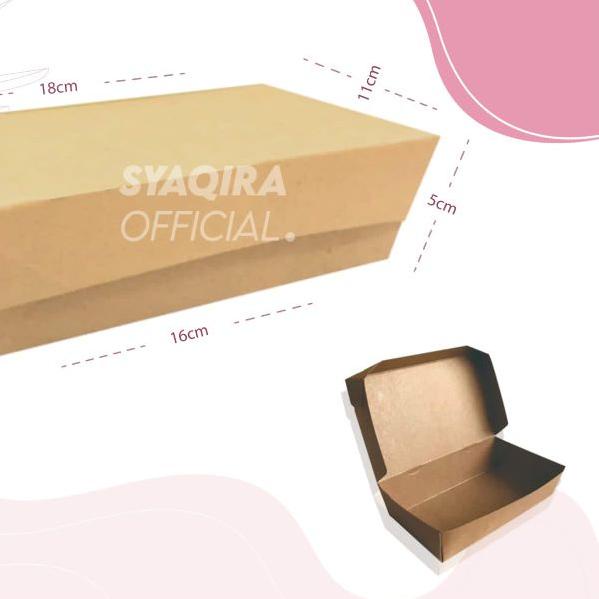 ✾ Lunch Box Paper, Isi 50 Pcs Size M (Medium), Dus Kemasan Nasi+Ayam, Nasi Kuning, Donat, Roti Bakar
