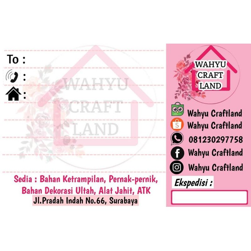 

STIKER ALAMAT 11,5 x 7,5 cm isi 128 lembar