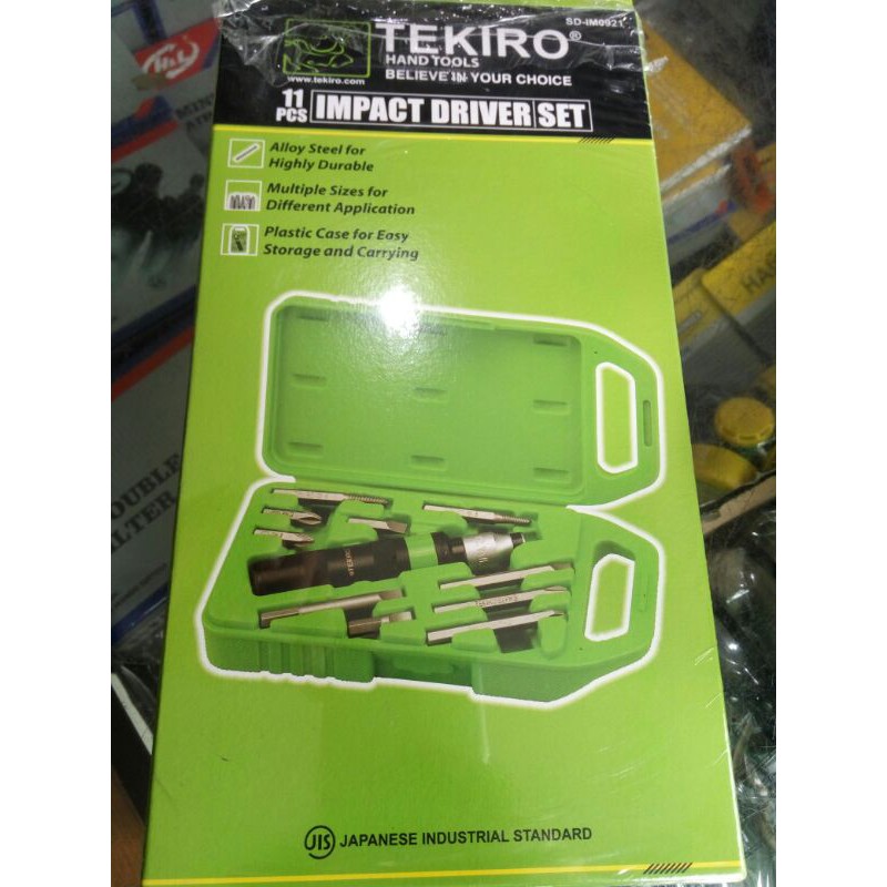 tekiro IM 0921 obeng ketok set 11 pcs impact driver 11pcs