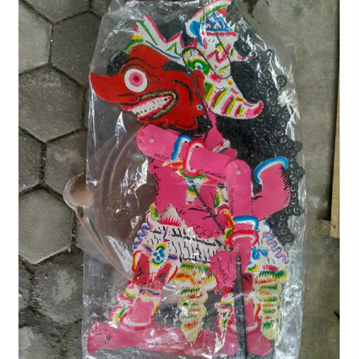KERAJINAN WAYANG KULIT BUTO RAKSASA RAHARSTO JUMBO UNTUK DALANG DEWASA
