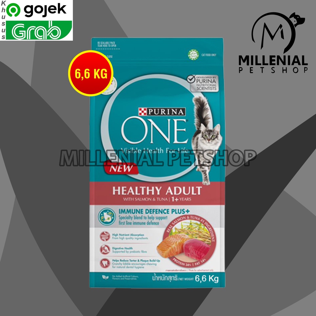 GOSENPurina One Makanan Kucing Dewasa Cat Food Adult Salmon Tuna 6.6KG