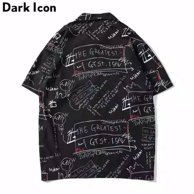 007 KEMEJA GRAFFITI VINTAGE | Kemeja Wanita Graffiti Retro vintage ( LD 100CM )-1