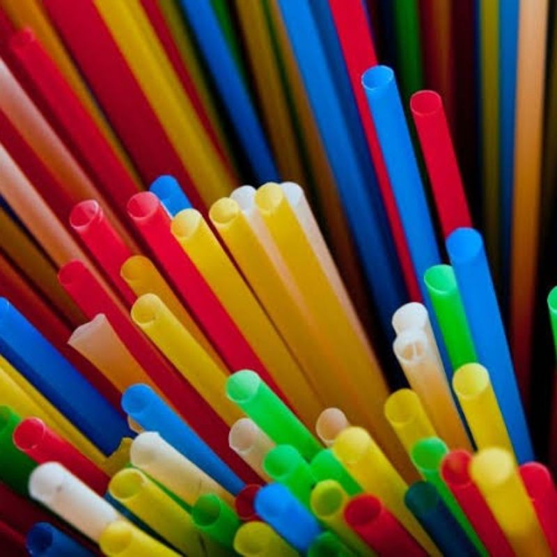 

colorful plastic straws