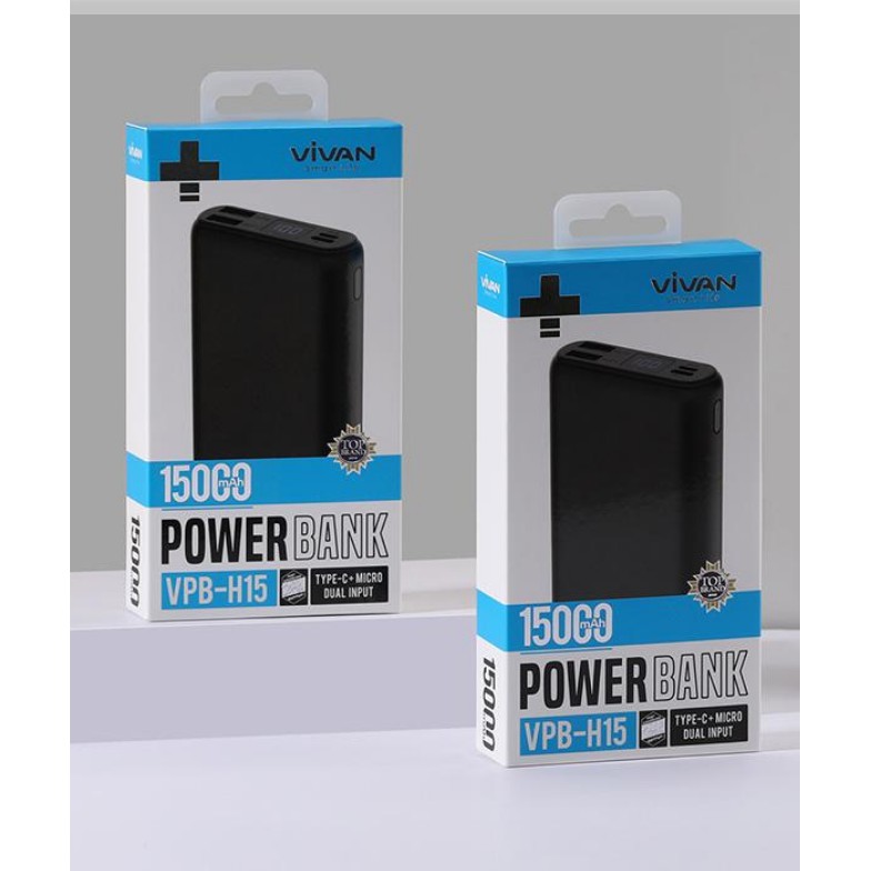 POWERBANK VIVAN VPB-H15 15000mAh LED Digital Display