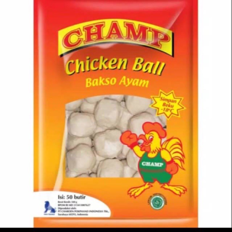 

Baso Ayam 50 pcs 500 Gram / Chicken Ball CHAMP