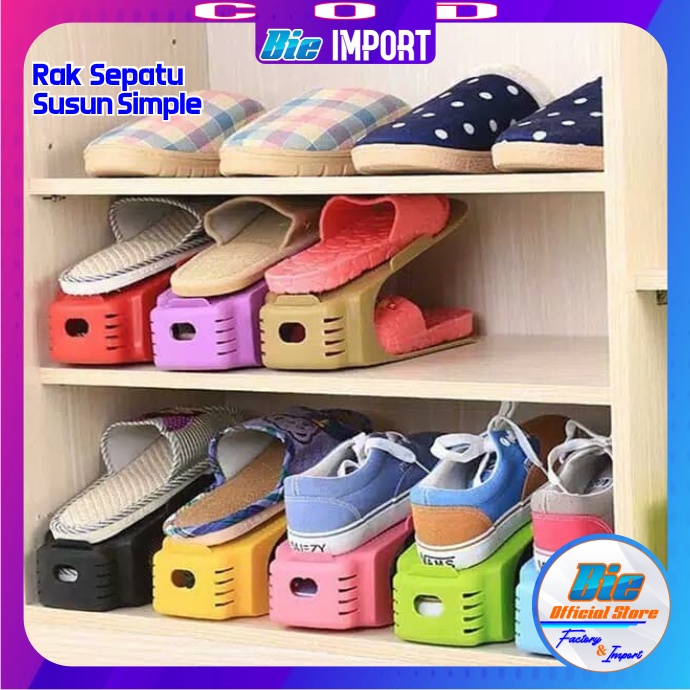 Rak Sepatu 2 Susun Portable Impor Best Seller