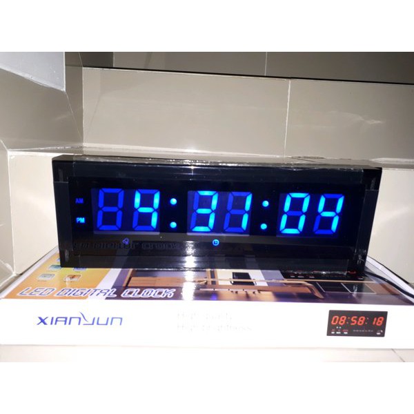 Jam Digital 3613 Led Hijau atau Led Biru