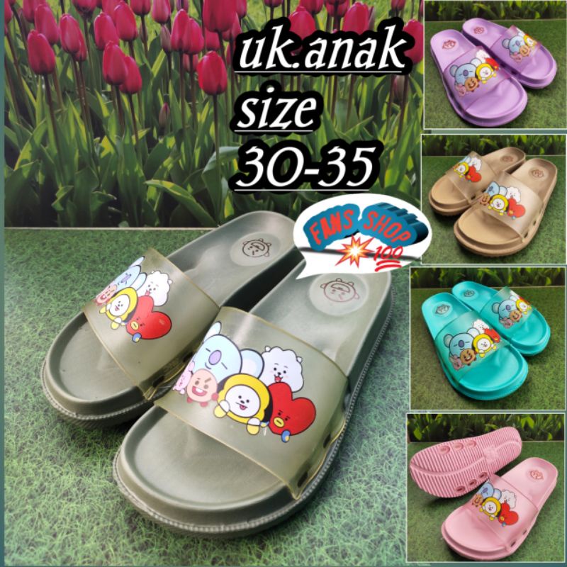 Sandal Anak Slop Karakter BTS (30-35)