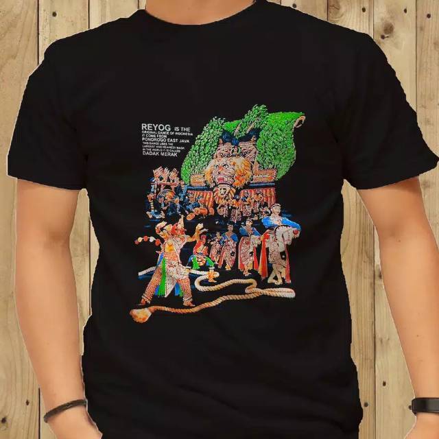 KAOS MOTIF REOG KOMPLIT / kaos warok / kaos barong / kaos ponorogo / ponorogo / barongan / reog / pe