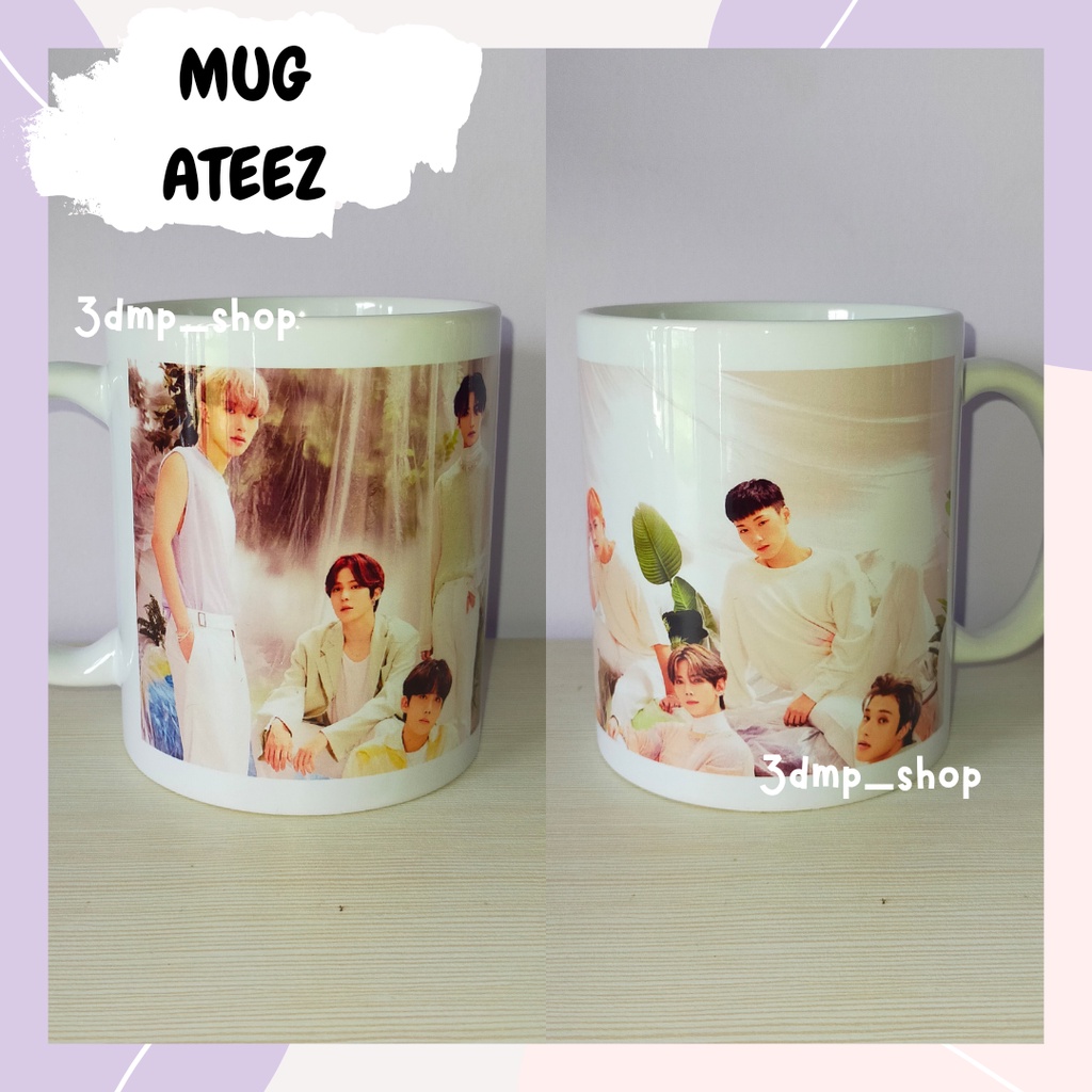 [MOHON TAMBAH BUBLE WRAP] MUG GELAS CANGKIR ATEEZ FEVER 3 DEJAVU
