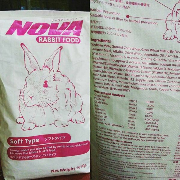 NOVA RABBIT Kemasan Sack 10 KG / Makanan Kelinci