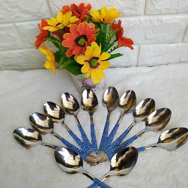 Sendok Makan Motif Batik - Material Stainless Tebal Spoon Table