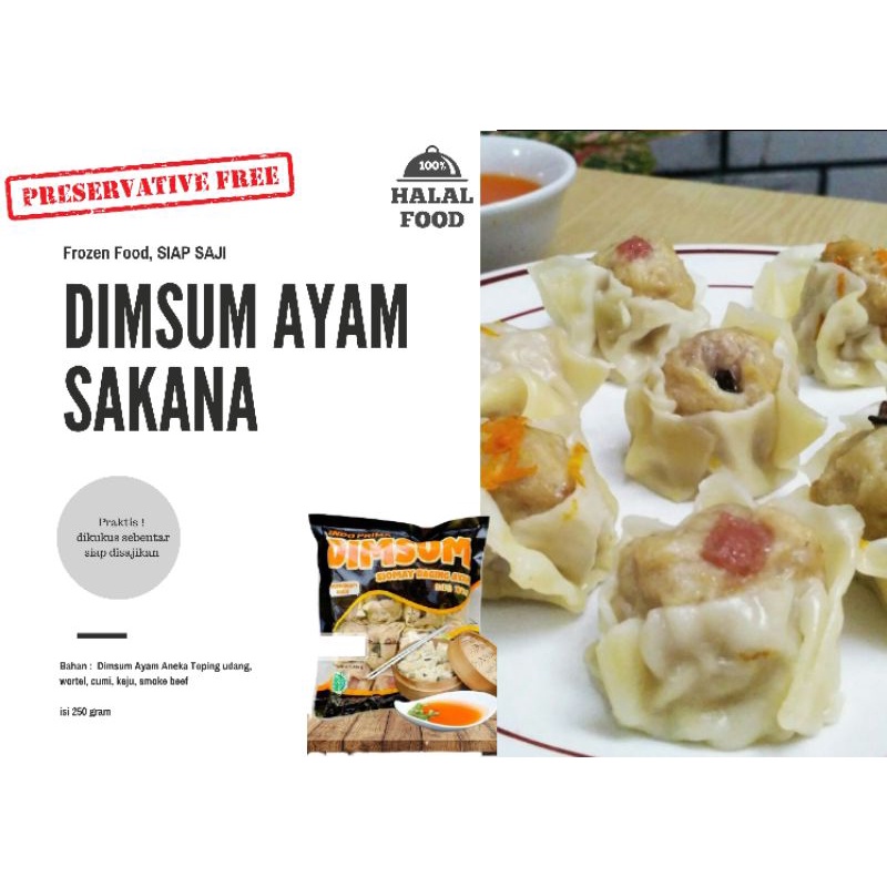 SAKANA Dimsum Ayam, Dimsum Frozen Sakana Frozen Food Murah, Halal Tanpa Pengawet