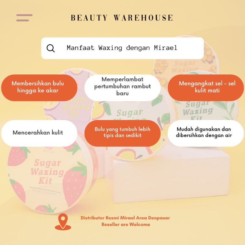 MIRAEL SUGAR WAXING KIT HAIR REMOVAL PENGHILANG / PENCABUT BULU RAMBUT