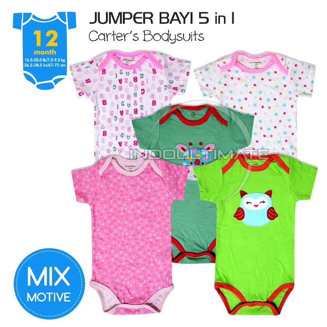 Baju Bayi Newborn 5in1 / Jumsuit Bayi Baru Lahir 0-2 Tahun GIRL / Jumpsuit Anak Perempuan BC-01-4