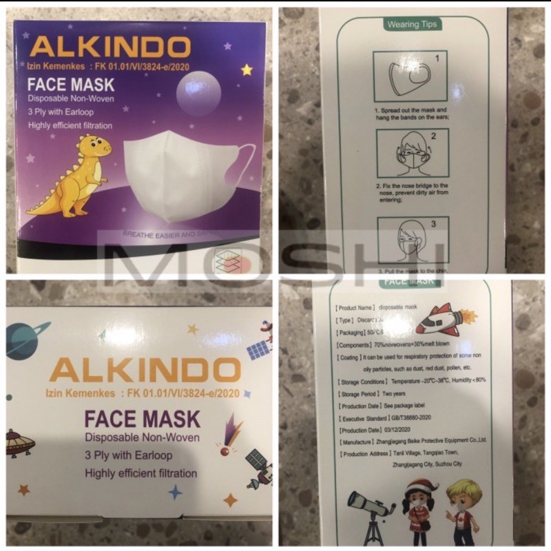 masker face mask ducbill non woven isi 50 Alkindo