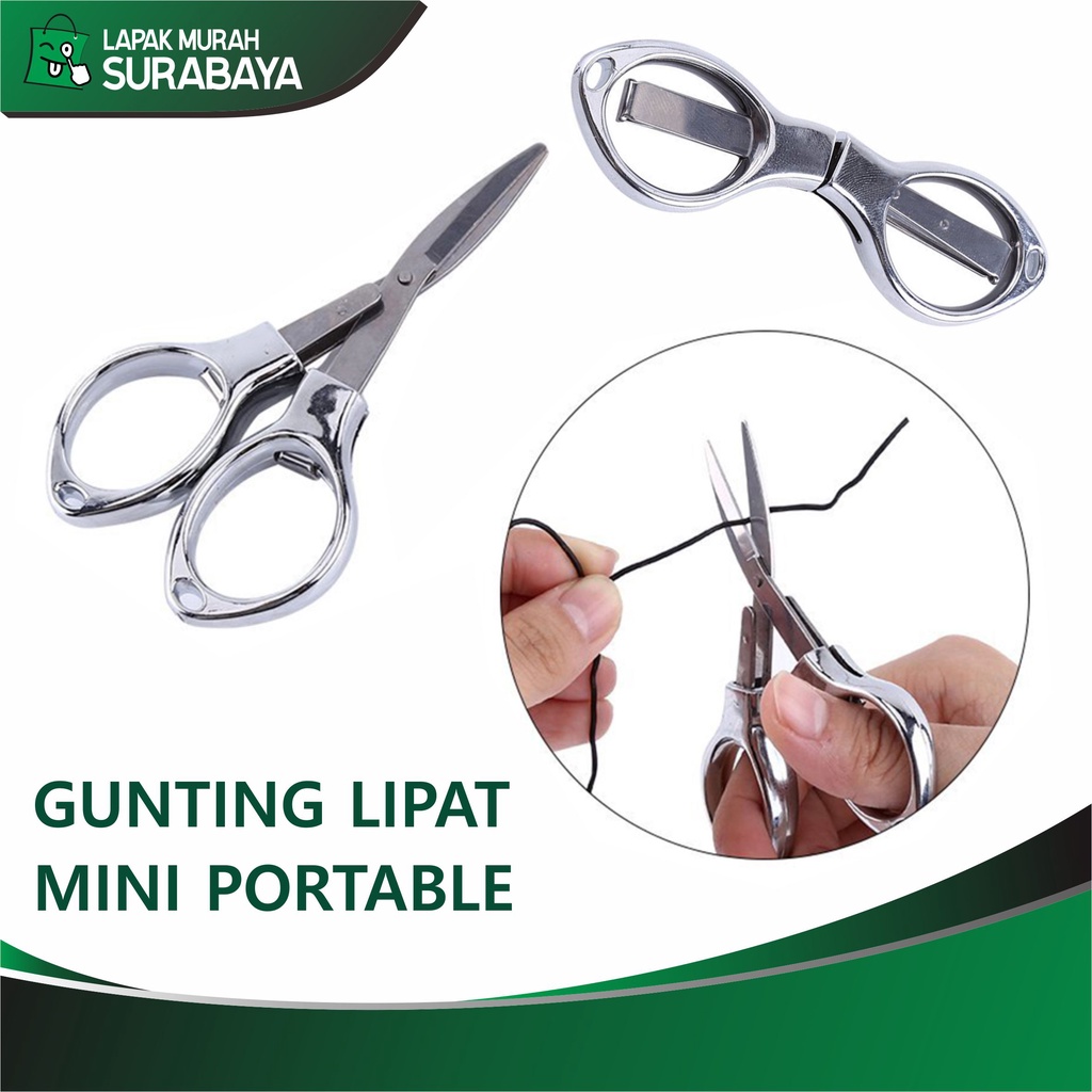 

Gunting lipat portable mini / Gunting Lipat Stainless Tajam Murah Portable Bisa Cukur Kumis