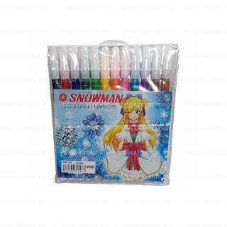 

Spidol Loos Kecil Snowman set 12 Warna Pewarna Mewarnai