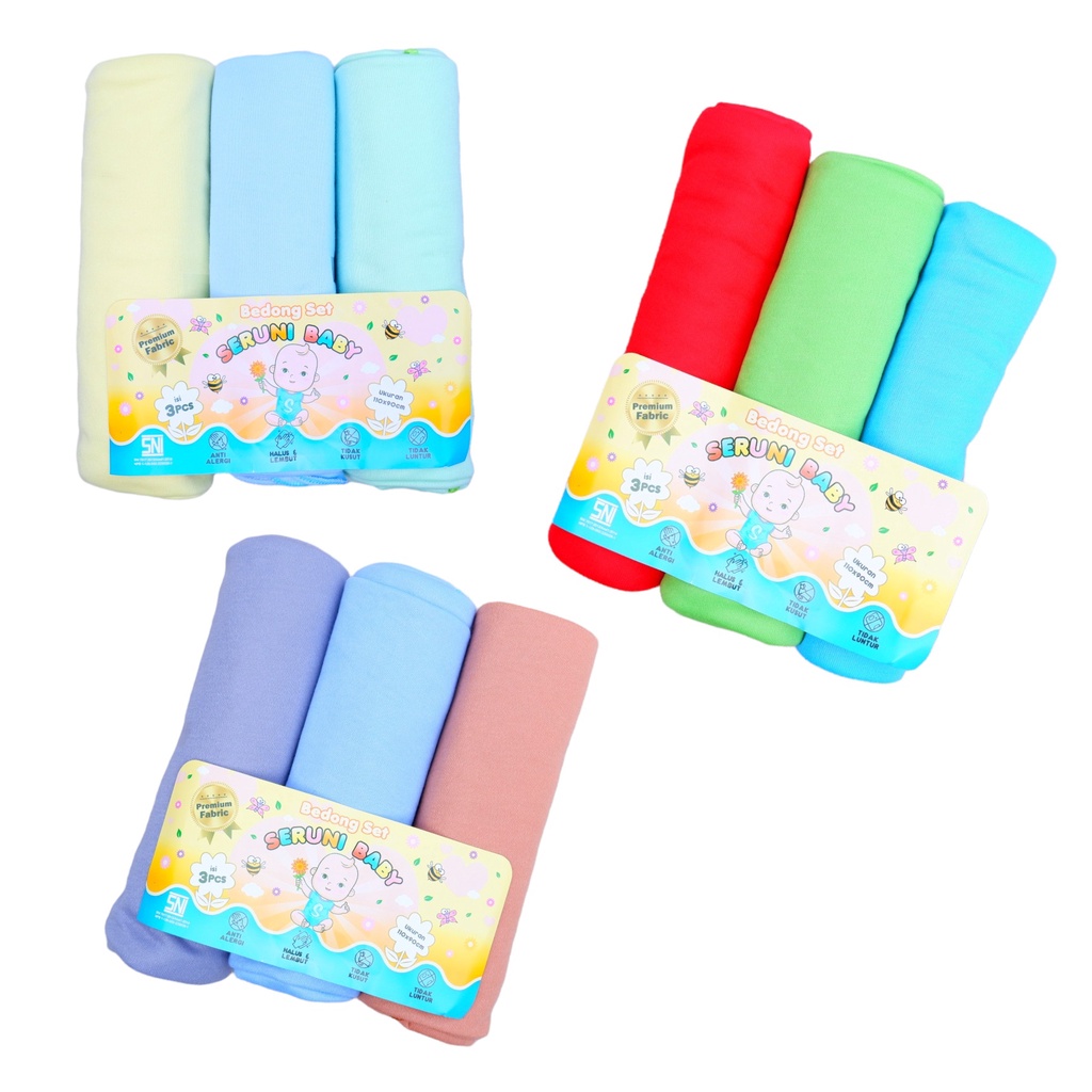 ECER BEDONG BAYI SNI POLOS JUMBO UK 90x117cm  BAHAN ADEM