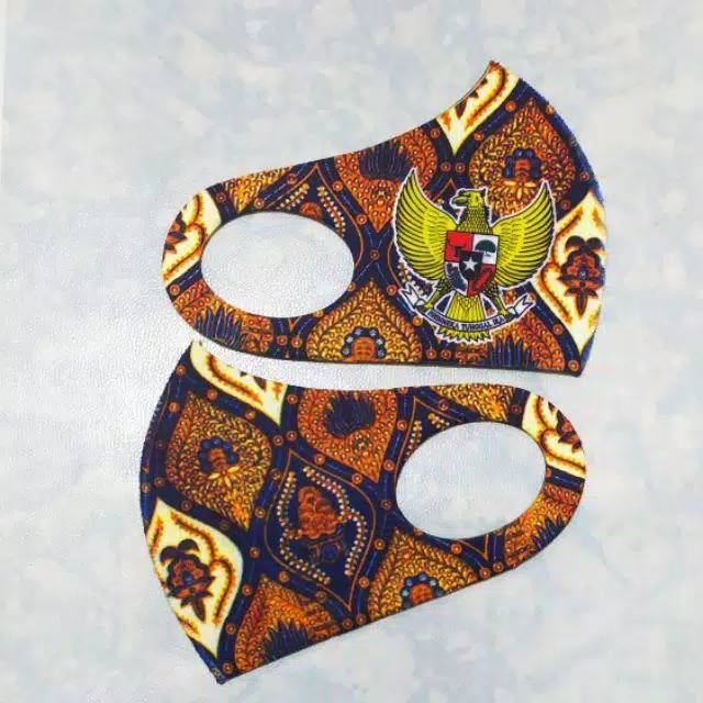 Masker scuba printing motif batik