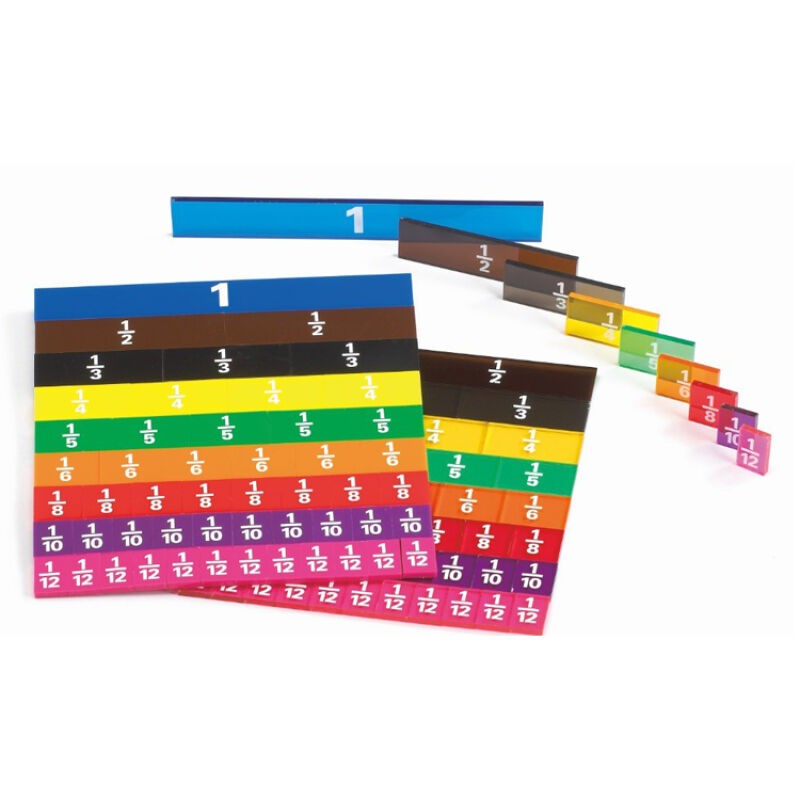 Alat peraga matematika pecahan Edx Education Fraction Tiles